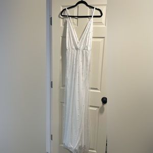 Pearl white maxi dress